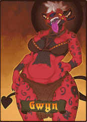 Billie with her hunger maxed out, all eyes open and looming demonically.